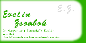 evelin zsombok business card